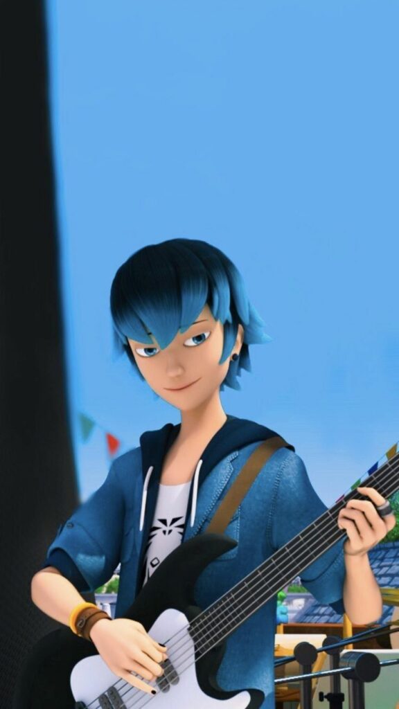 Luka joue de la guitare